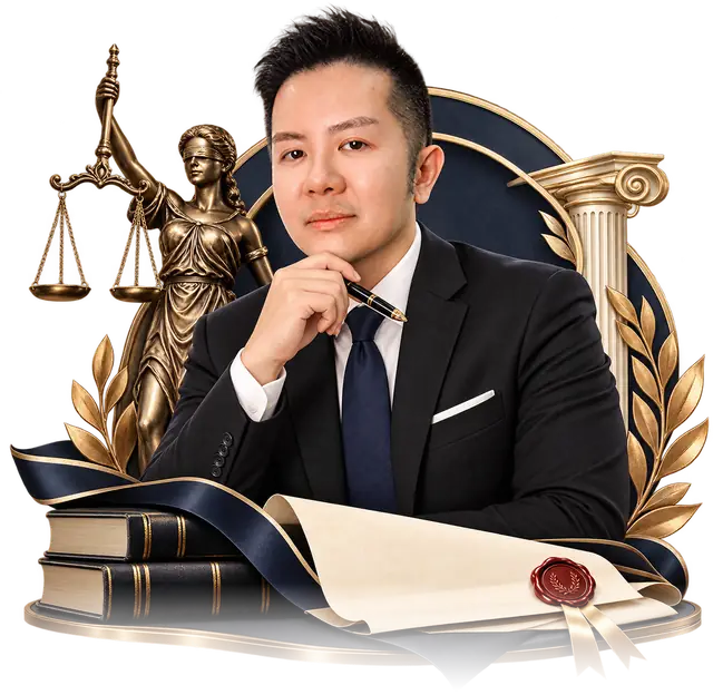 Dr Chee Hui Bing with legal documents